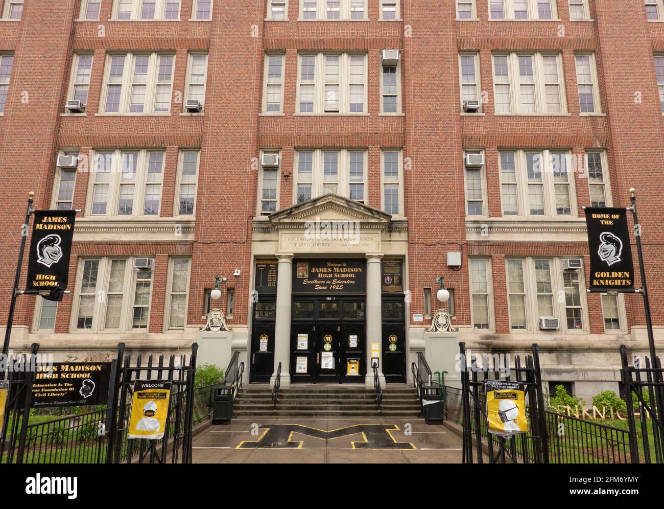 James Madison High School in Sheepshead Bay Brooklyn NYC Stock Photo