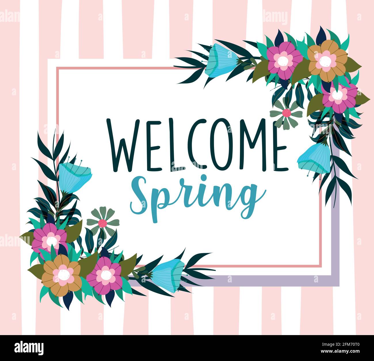 welcome spring floral decorative banner Stock Vector Image & Art - Alamy