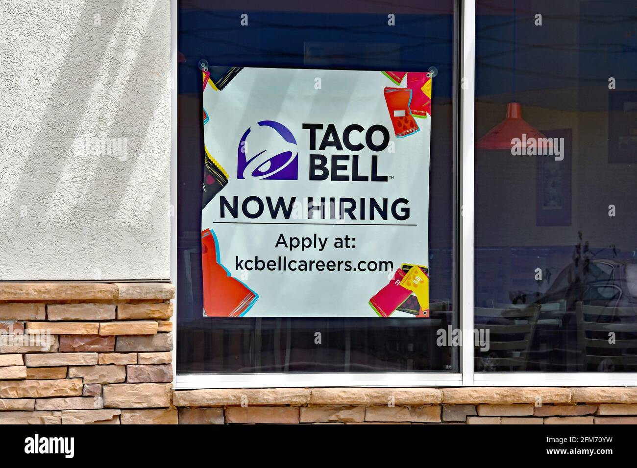 Emporia Ks Usa 6th May 2021 Taco Bell Now Hiring Signs Posted In Window Of Local Taco Bell In Emporia Kansas As Businesses Look To Hire Employees And Increase Normal Production After Emporia Ks Usa 6th May 2021 Taco Bell Now Hiring Signs Posted In Window Of Local Taco Bell In Emporia Kansas As Businesses Look To Hire Employees And Increase Normal Production After