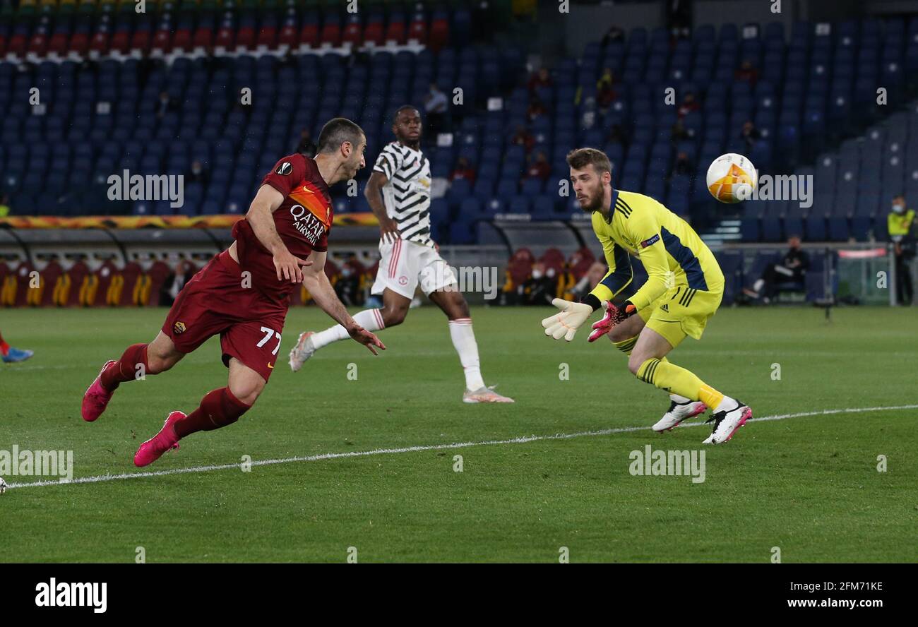 Henrikh Mkhitaryan of Roma after Cristiano Ronaldo scoring 1-1 goal during  the Italian championship Serie A football match between AS Roma and Juventu  Stock Photo - Alamy