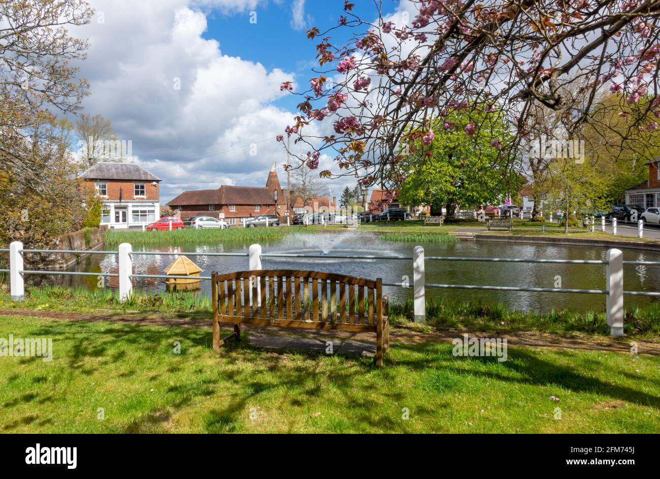 Goudhurst village pond, Kent, UK Stock Photo
