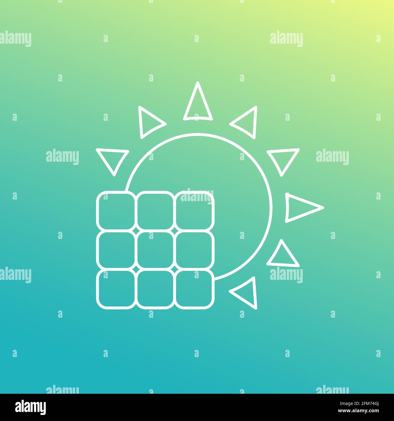 solar panel icon, line design Stock Vector Image & Art - Alamy