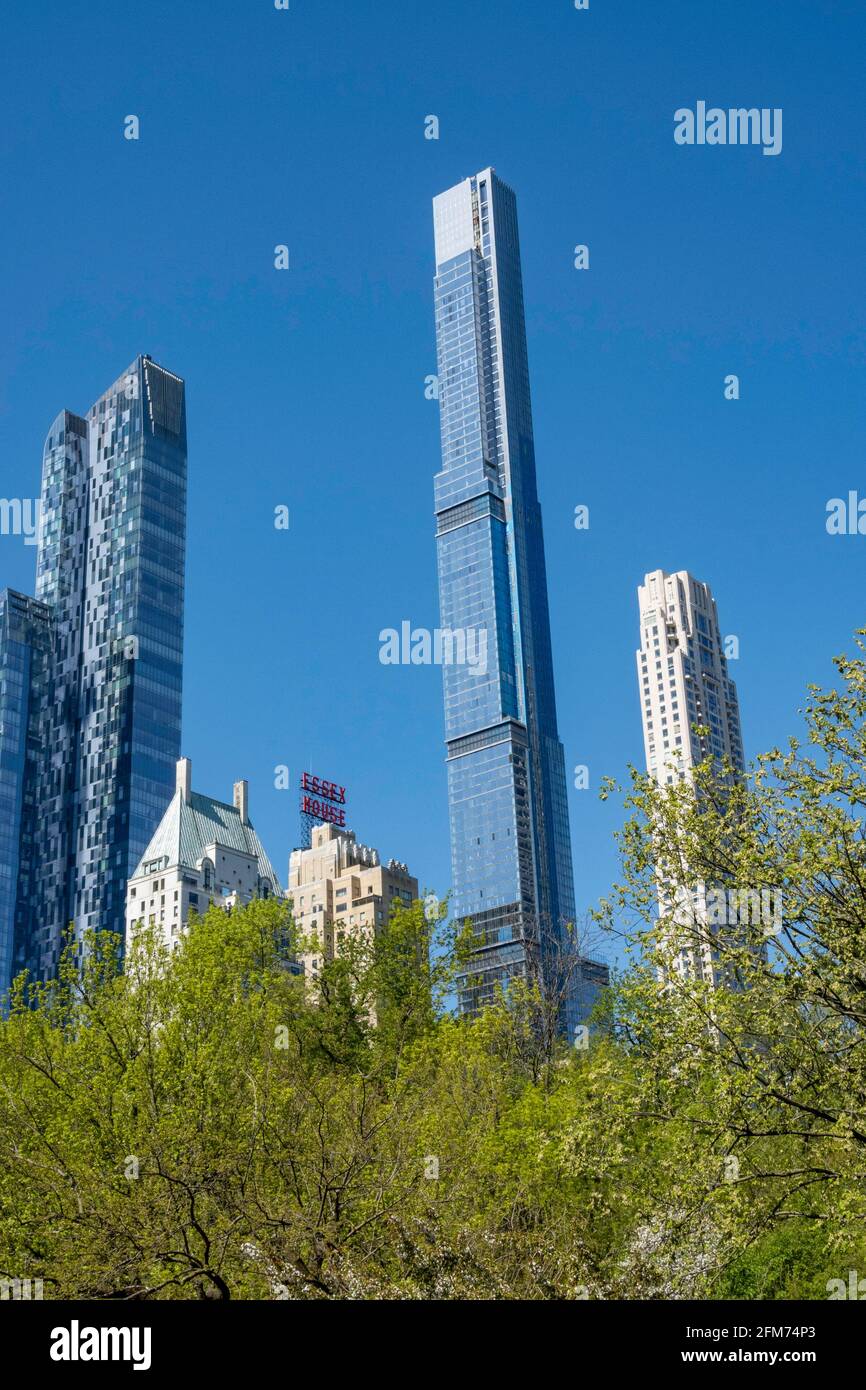 Midtown Skyline with Supertall Condos as viewed from Central Park Stock Photo