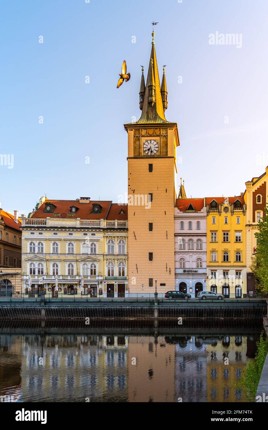 Old Town Waterworks Tower in Prague Stock Photo Alamy