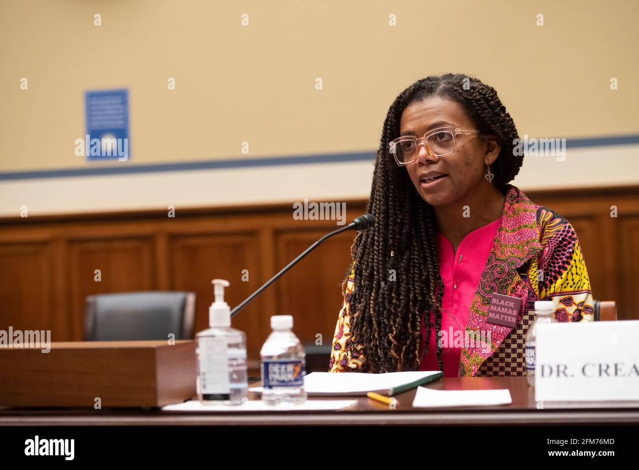 Joia Adele Crear-Perry, M.D., FACOG, Founder and President, National Birth Equity Collaborative, appears before a House Committee on Oversight and Reform hearing “Birthing While Black: Examining Americas Black Maternal Health Crisis” in the Rayburn House Office Building in Washington, DC, Thursday, May 6, 2021. Credit: Rod Lamkey/CNP /MediaPunch Stock Photo