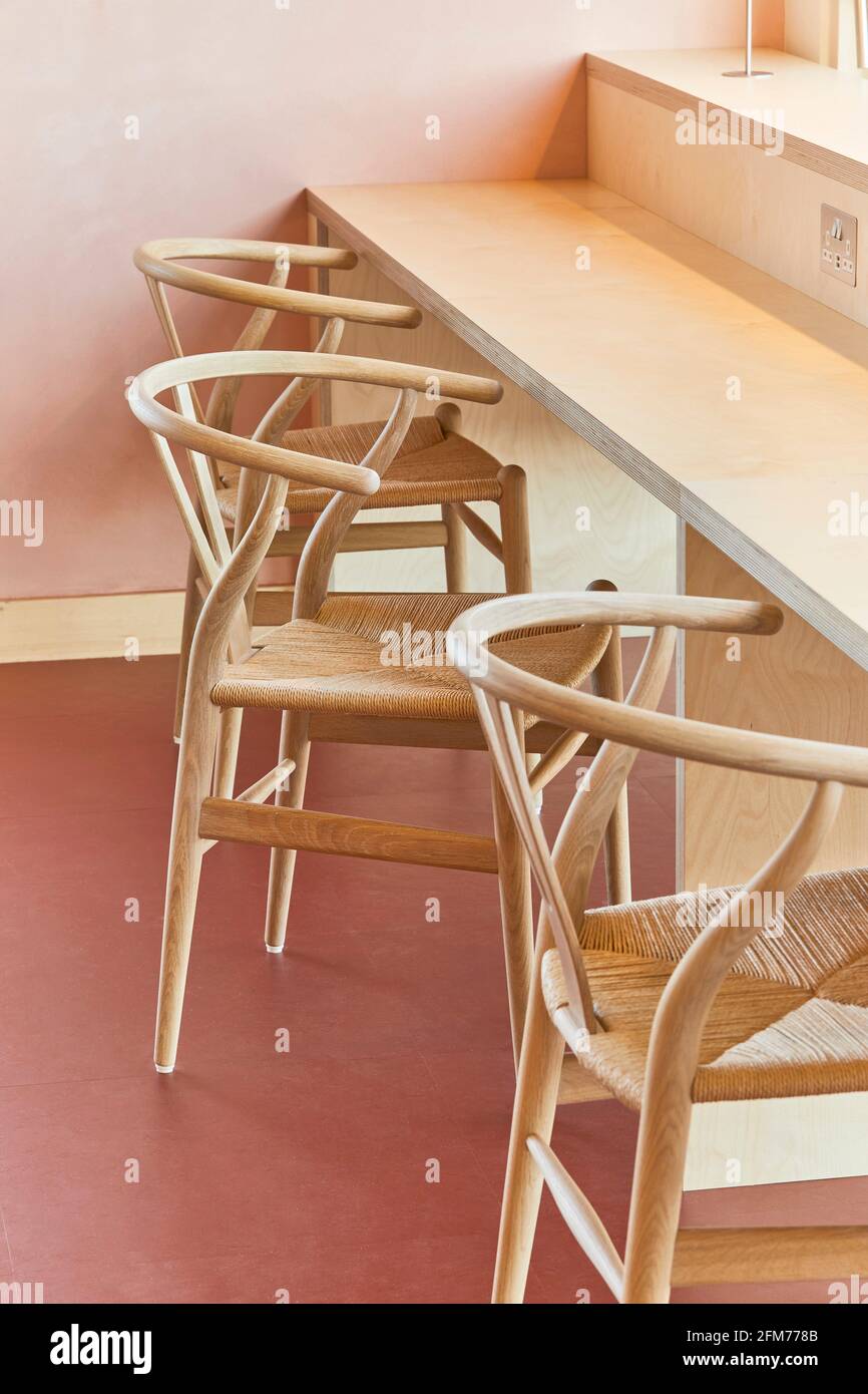 Seating area. Storey Orsman Road, London, United Kingdom. Architect: Waugh Thistleton Architects, 2021. Stock Photo