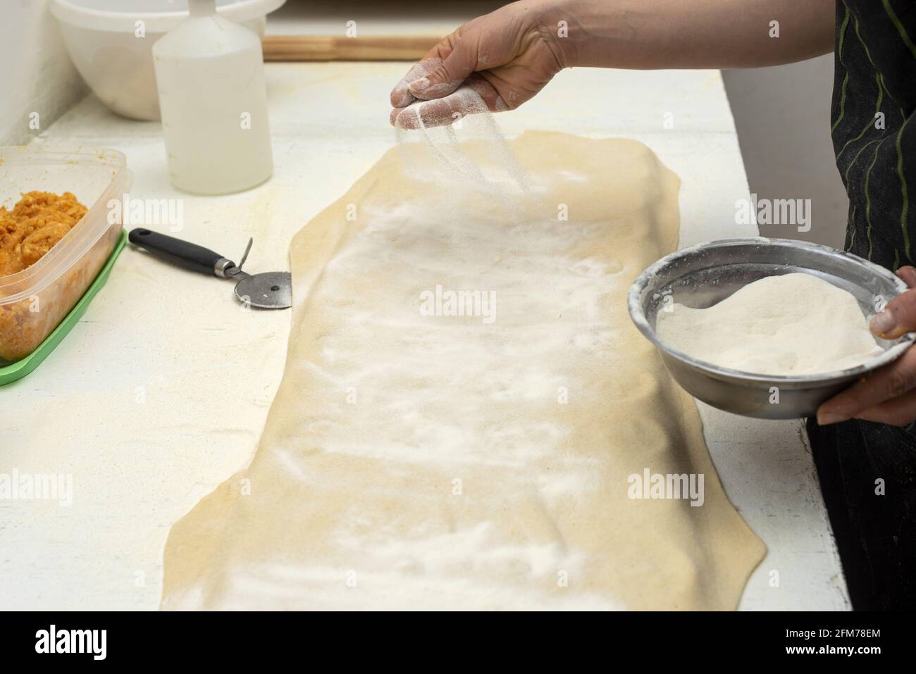 Process of preparation of dumplings Stock Photo - Alamy