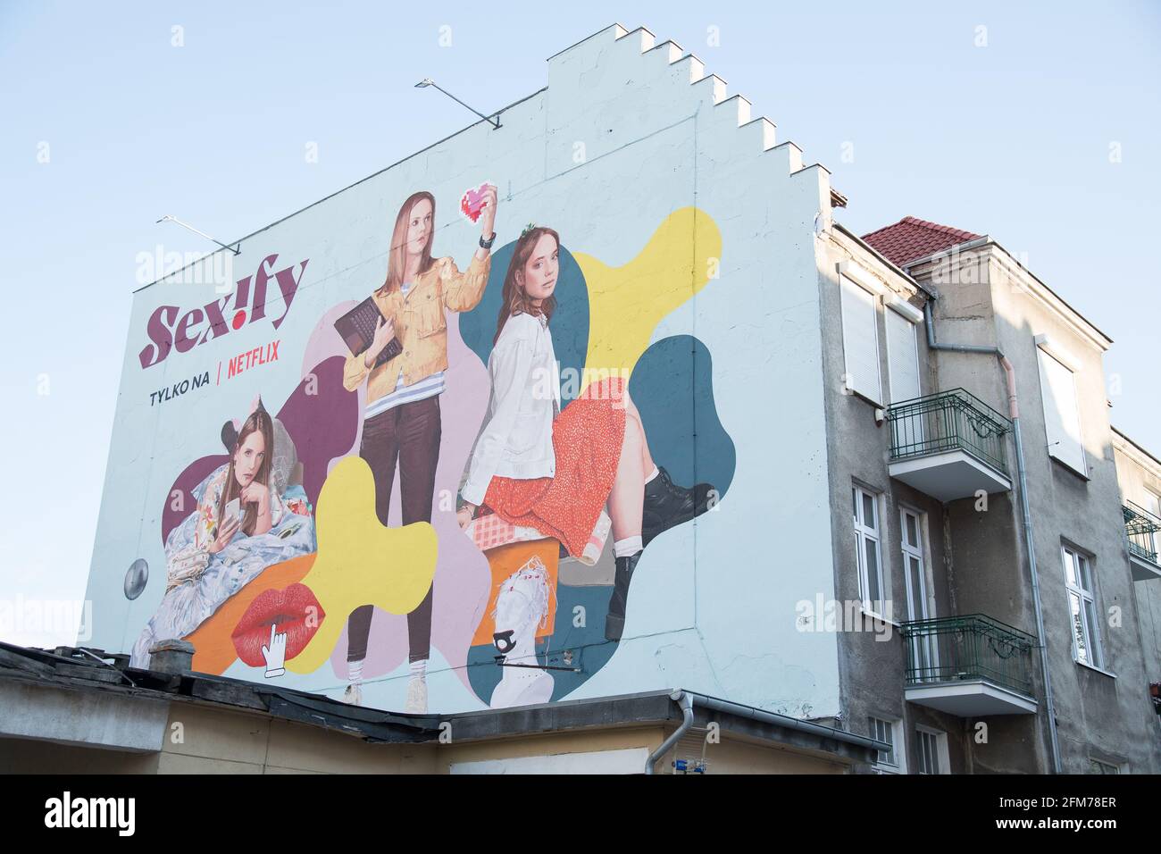 Bilboard of Netflix Polish television series Sexify in Gdansk, Poland. May 5th 2021 © Wojciech Strozyk / 17�Թ����� Stock Photo Stock Photo