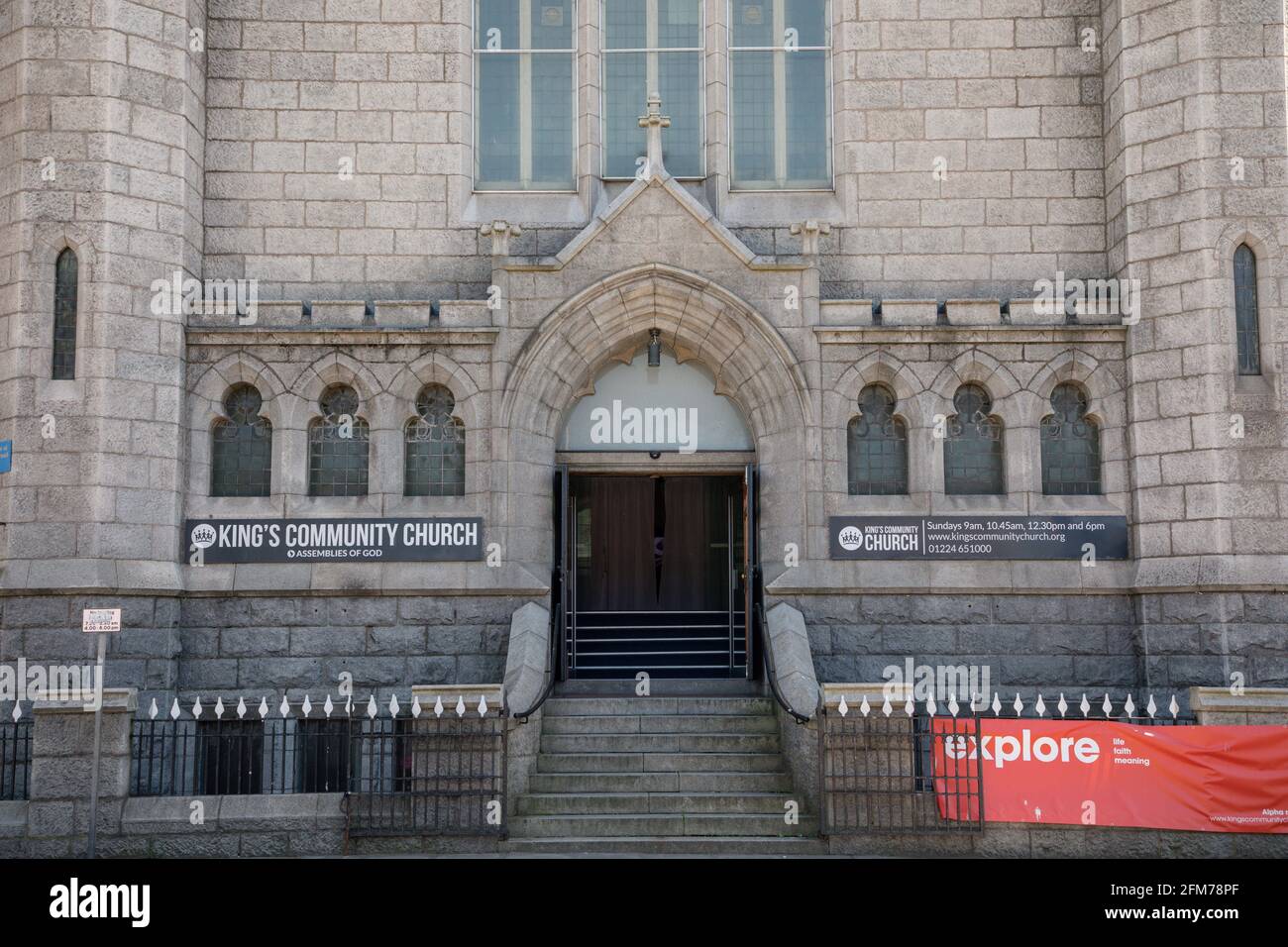 Close view of the front of Kings Church Aberdeen Stock Photo Alamy