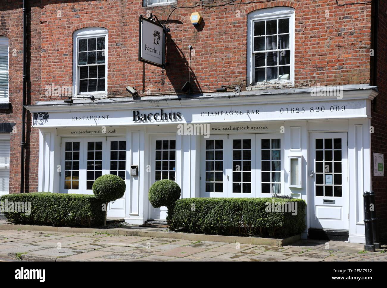 Bacchus Champagne Bar and Restaurant at Prestbury in the Cheshire Golden Triangle Stock Photo