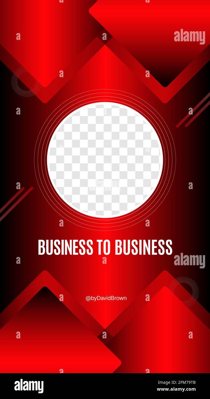 Red Dynamic Banner for Social Media Stories. Design Your Account Poster.  Creative Web Template with Transparent Background. Vector illustration  Stock Vector Image & Art - Alamy