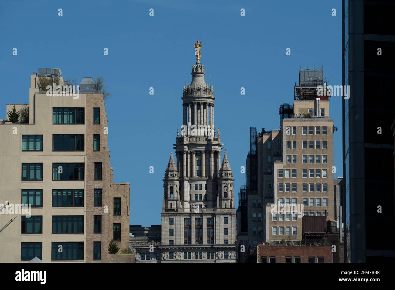 The David Dinkins Municipal Building towers over Manhattan's Civic