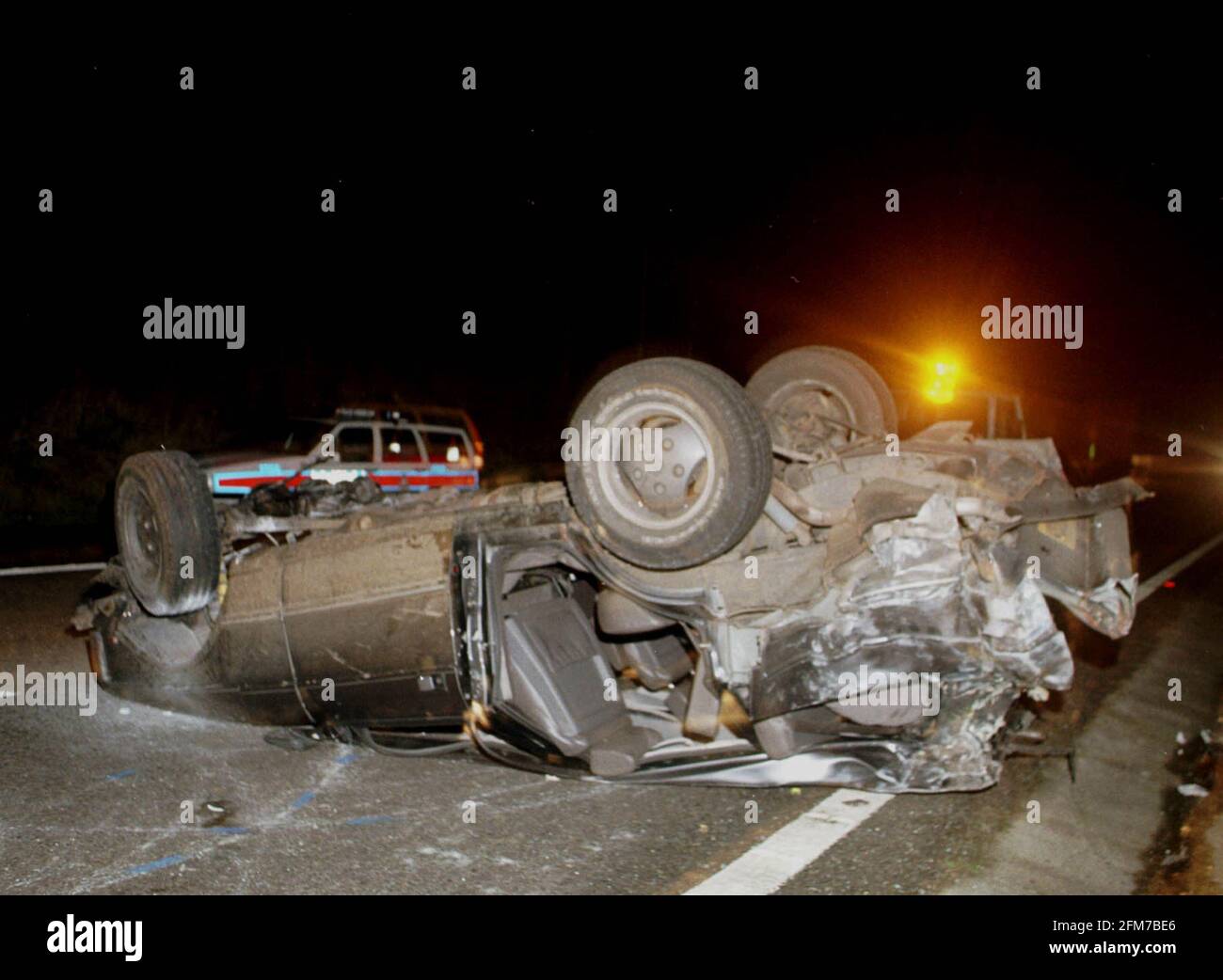THE RANGE ROVER WHICH WAS INVOLVED IN AN ACCIDENT WITH A MINI BUS IN ...