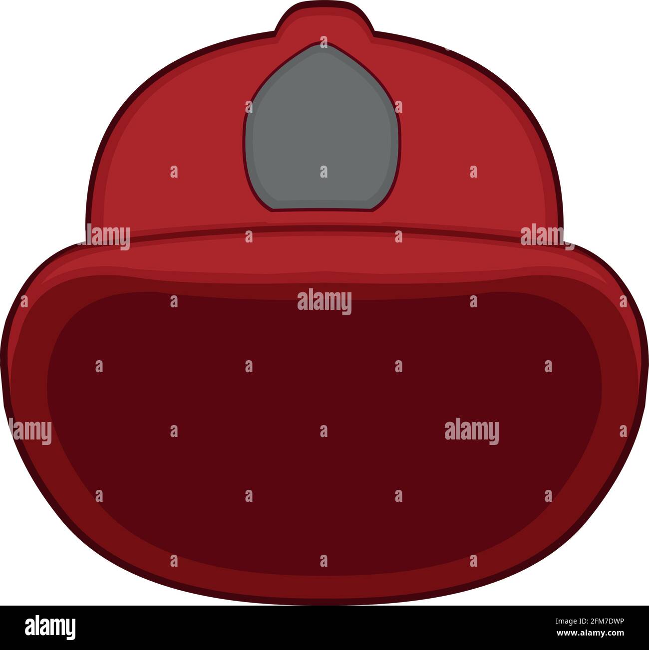 Vector emoticon illustration of a firefighter helmet Stock Vector