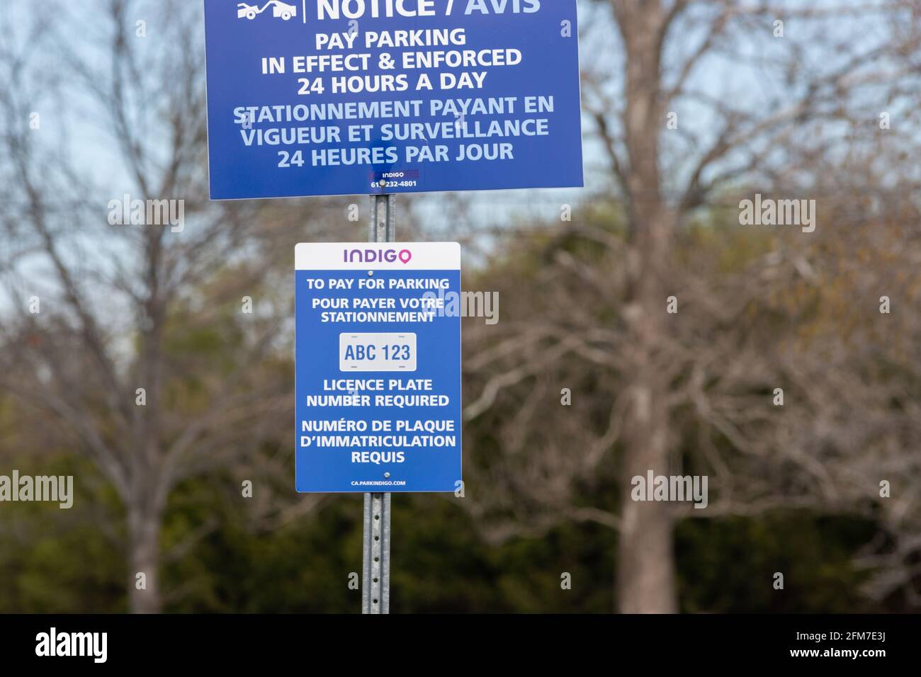 Ottawa, Ontario, Canada May 1, 2021 A sign at an Indigo Group paid