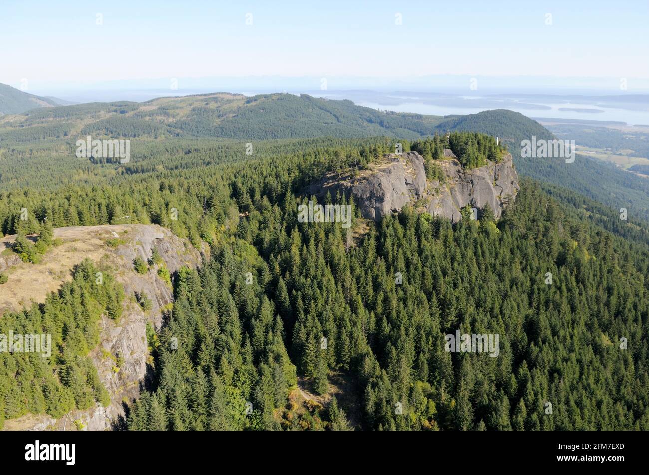 Aerial photograph of Mount Prevost, Vancouver Island, British Columbia,  Canada Stock Photo - Alamy