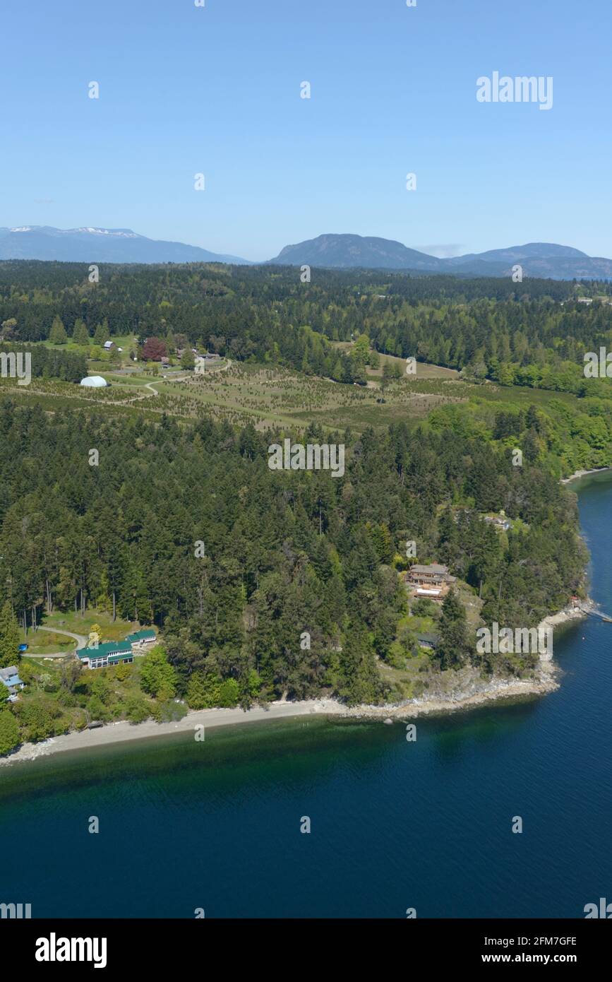 Aerial photo of Whisky Point, Mill Bay, Vancouver Island, British