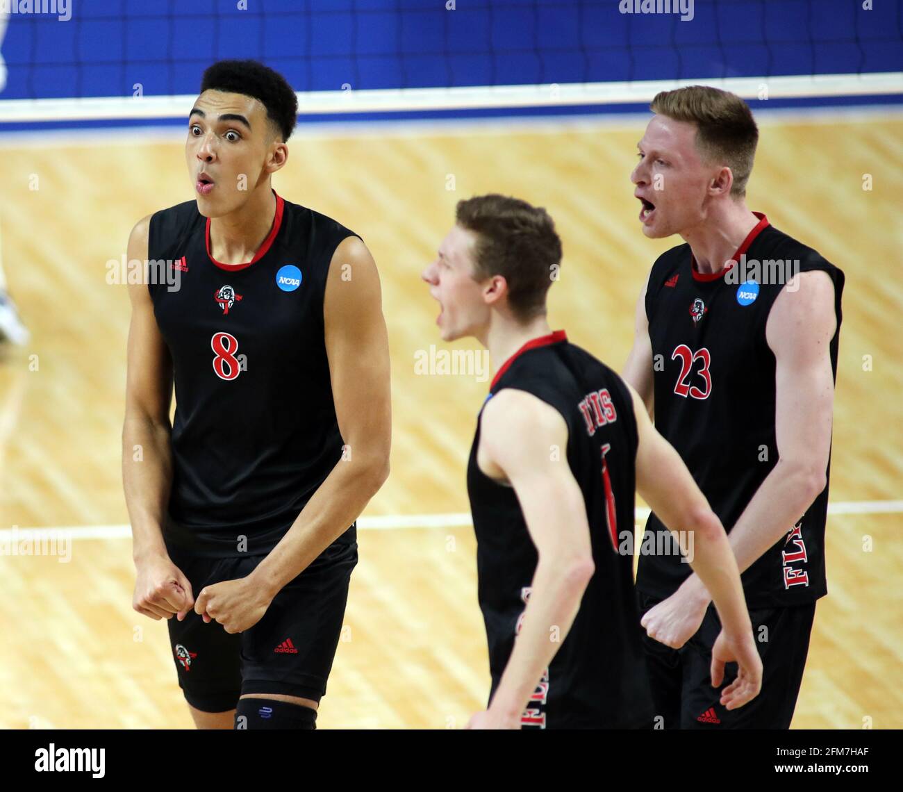 Columbus, Ohio. USA. May 6, 2021 - Lewis Flyers middle blocker Tyler ...