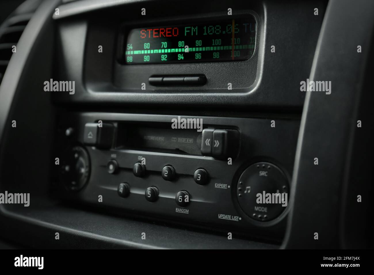 Modern radio receiver in car Stock Photo - Alamy