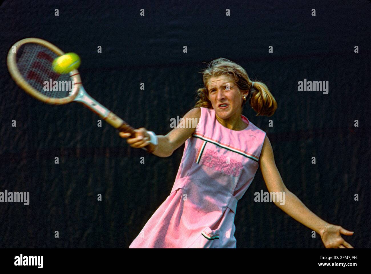 Tracy Austin (USA) competing at the 1977 US Open Tennis Championships at Forest hills, NY Stock Photo