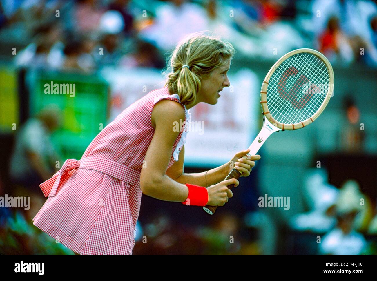 Tracy Austin (USA) competing at the 1977 US Open Tennis Championships Stock Photo