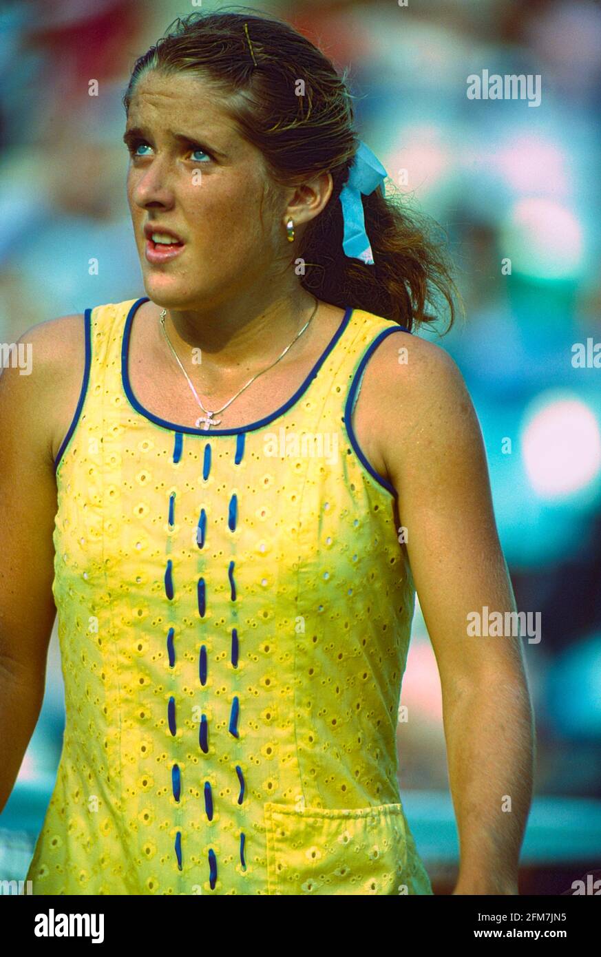 Tracy Austin (USA) competing at the 1980 US Open Tennis Championships Stock Photo