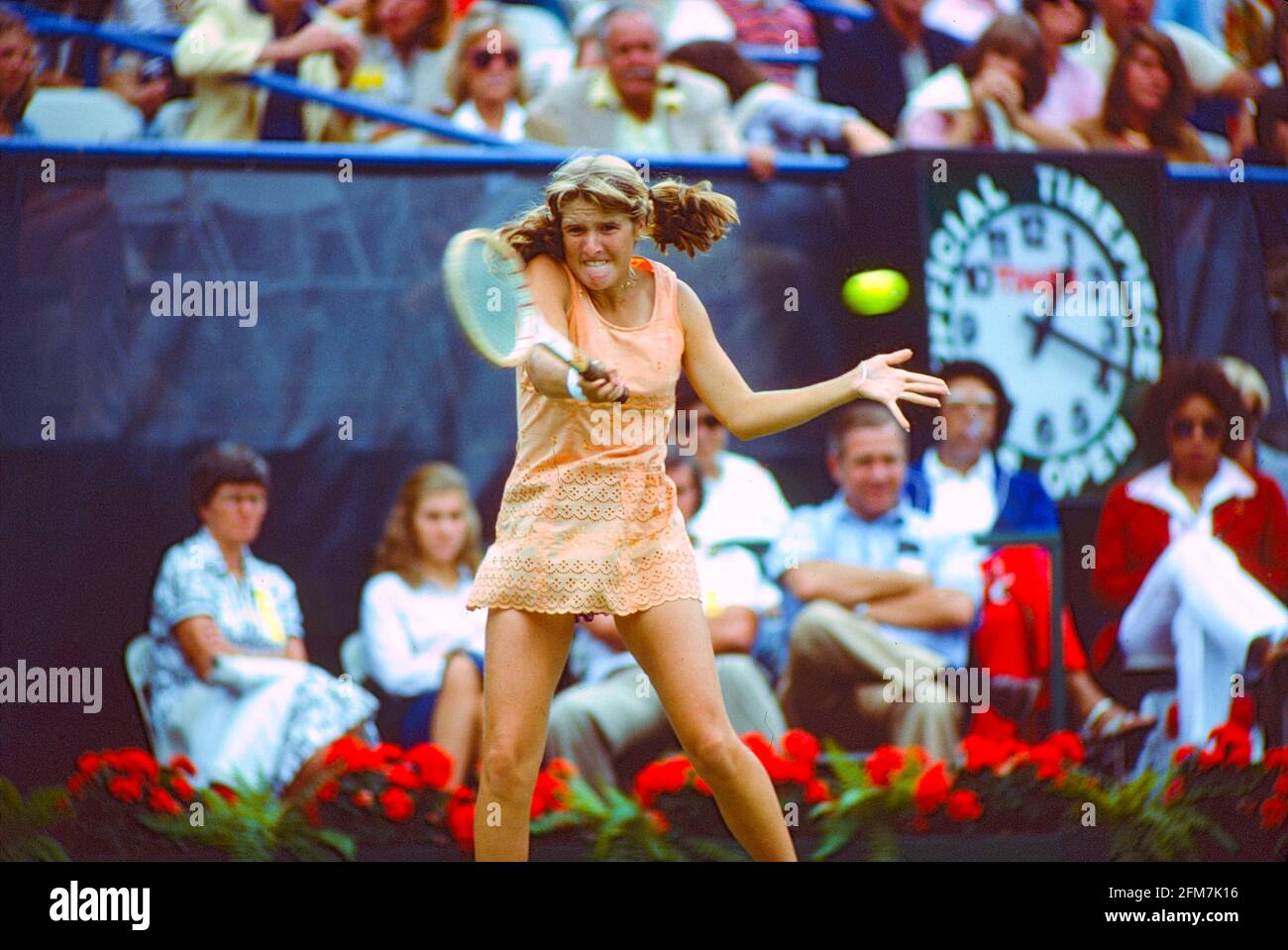 Tracy Austin (USA) wins the 1979 US Open Tennis Championships Stock Photo