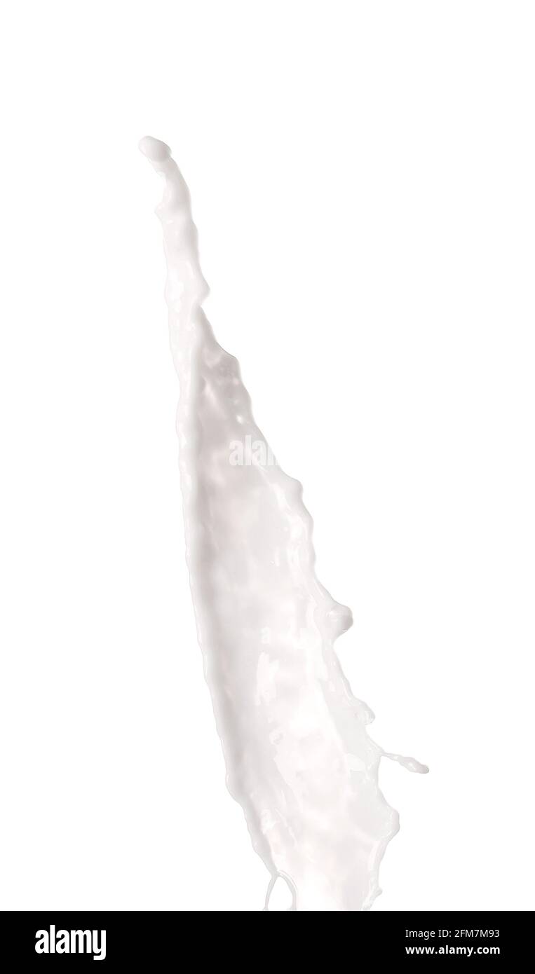 Splash of milk on white background Stock Photo - Alamy
