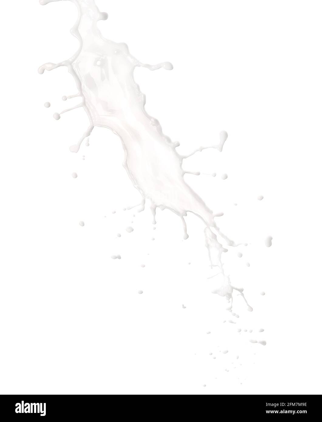 Splash of milk on white background Stock Photo - Alamy
