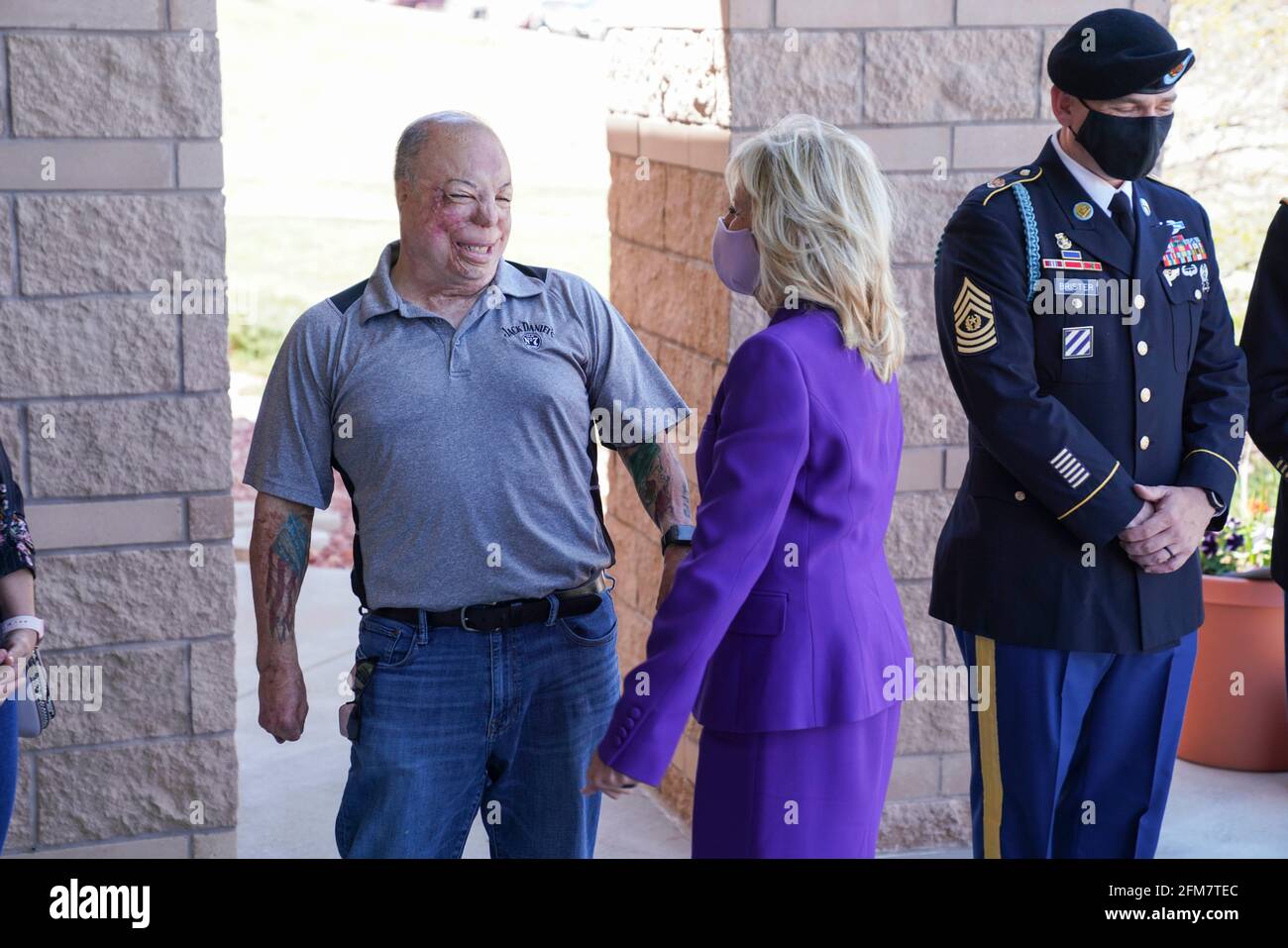 Colorado Springs, United States. 06th May, 2021. Dr. Jill Biden greets