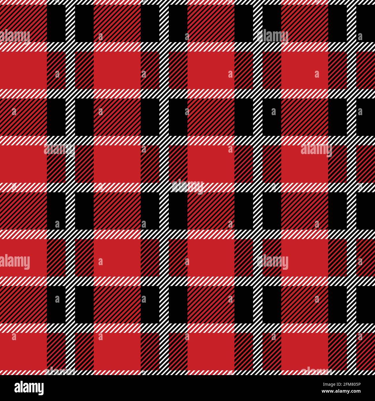 Red and black Scotland textile seamless pattern. Fabric texture check ...