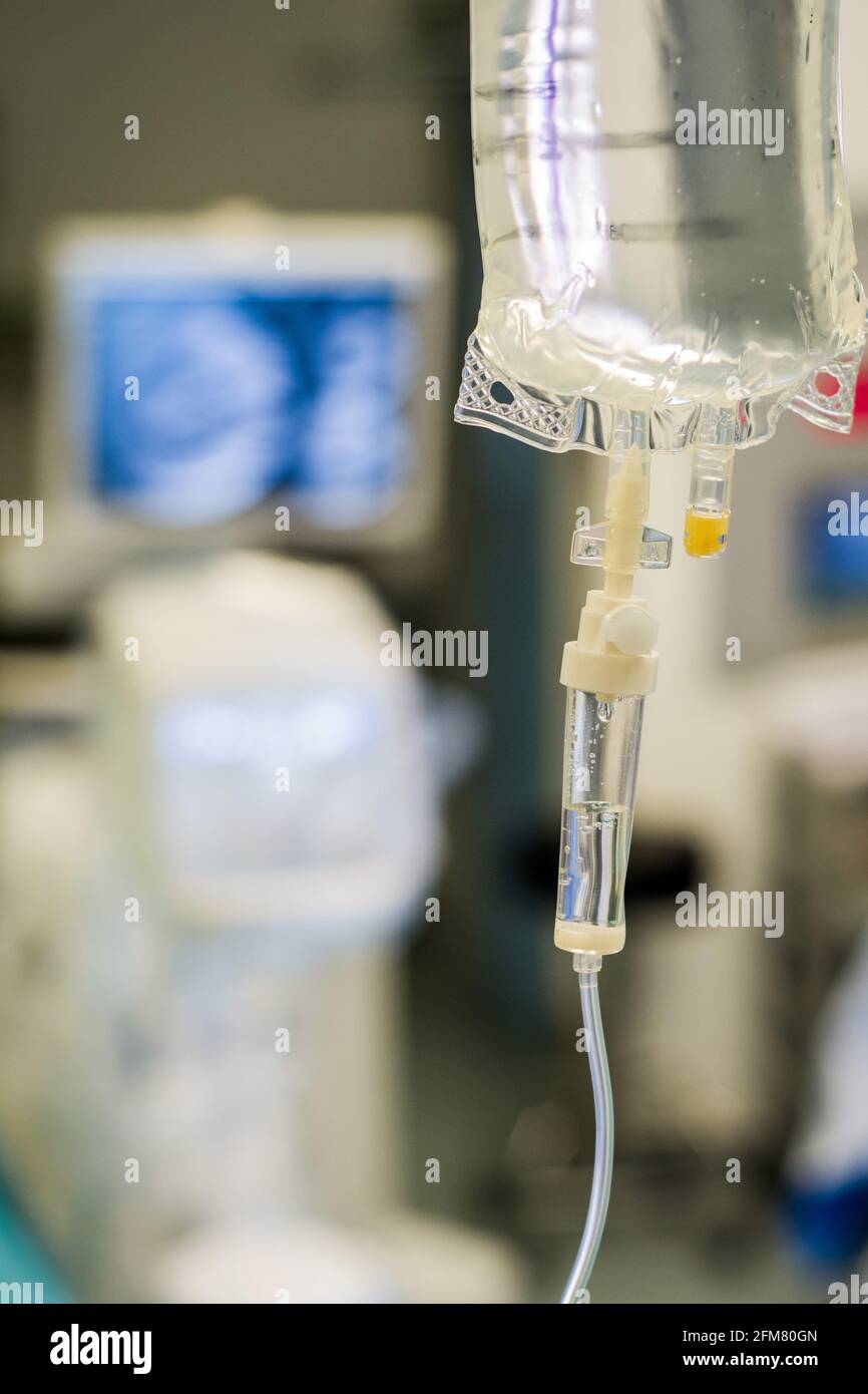 Surgical instruments in use during an operation Stock Photo Alamy