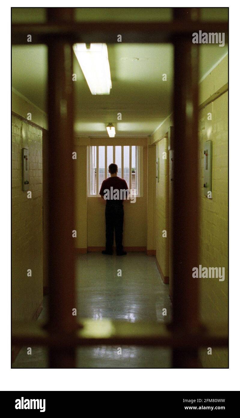 Stoke Heath Young Offenders Institution/Shropshire....A young inmate in the Anti social behavior wing. Stock Photo