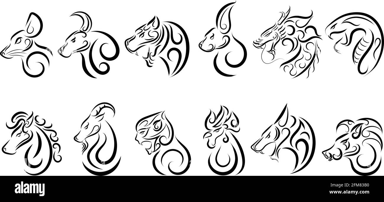 Temporary Tattoos The 12 Chinese Zodiac Animal Tattoo Temporary Waterproof  Sticker Set Totem Snake Dragon Faux Tatouage Color Art Body Fake Tattoo  X0724 From Konig_albert, $8.56 | DHgate.Com