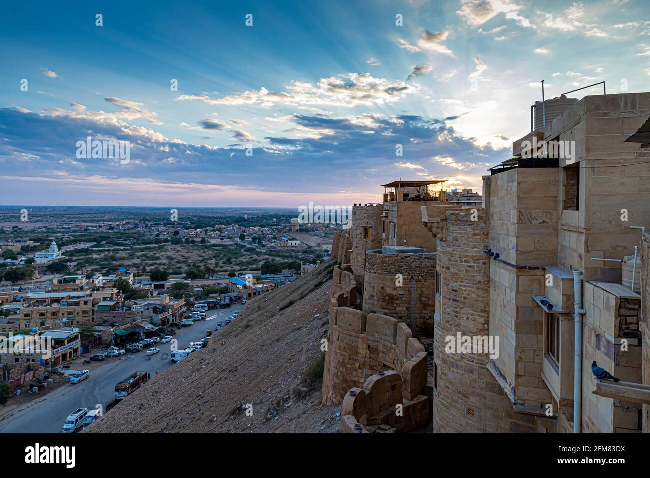a beautiful view of jaisalmer city of rajasthan. Stock Photo