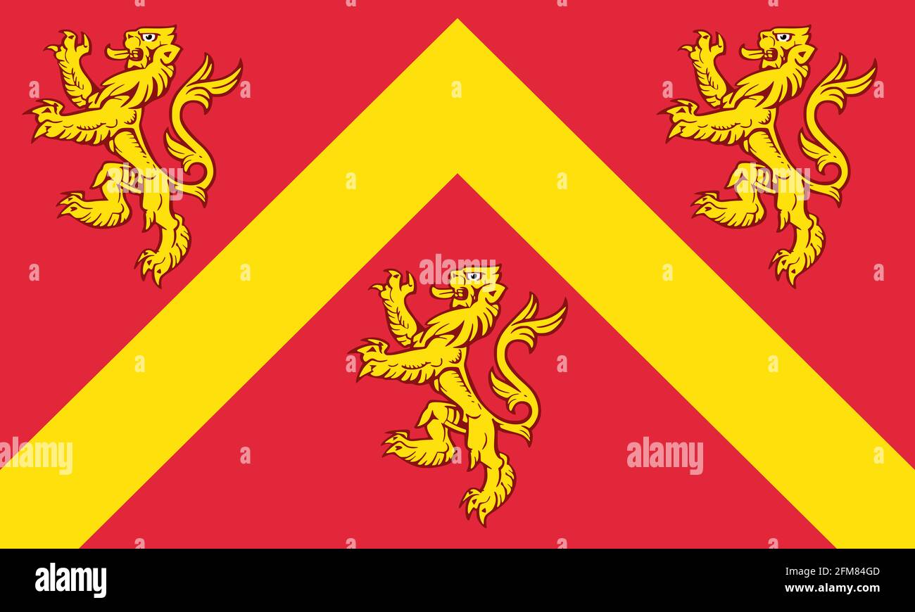 Flag of the county of Anglesey Stock Photo