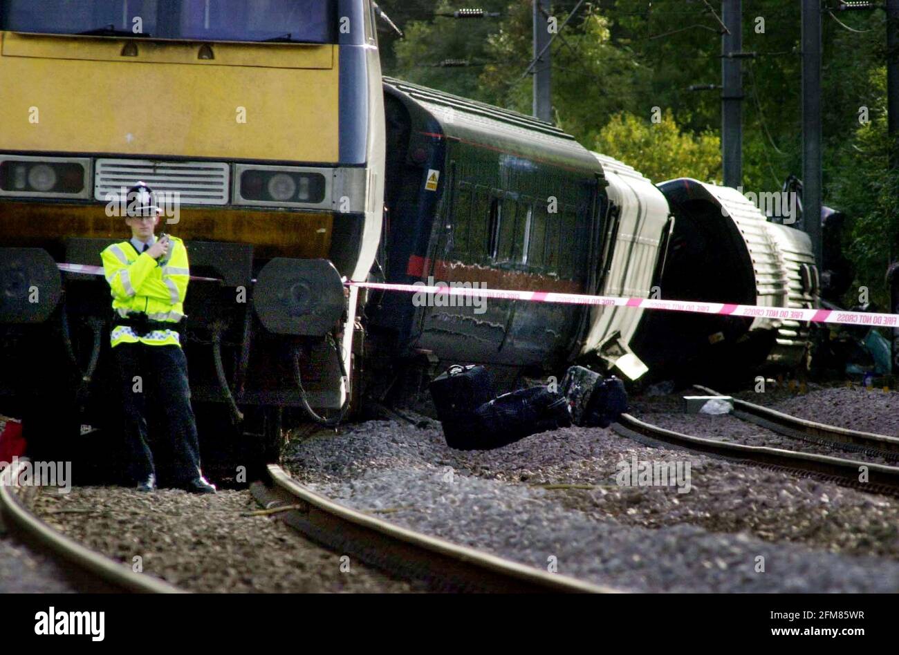 The scene of the Hatfield railway accident october 2000 Stock Photo