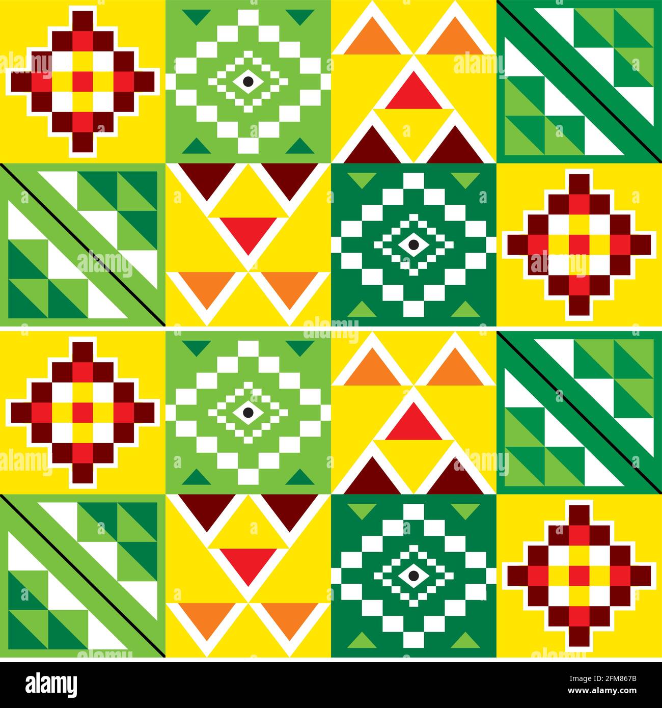 African tribal kente cloth seamless pattern Vector Image