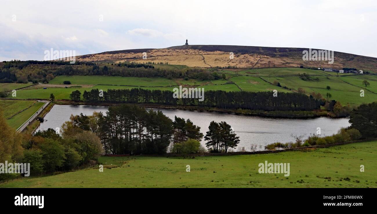 On the west Pennine moors above Blackburn stand’s Darwen tower and a