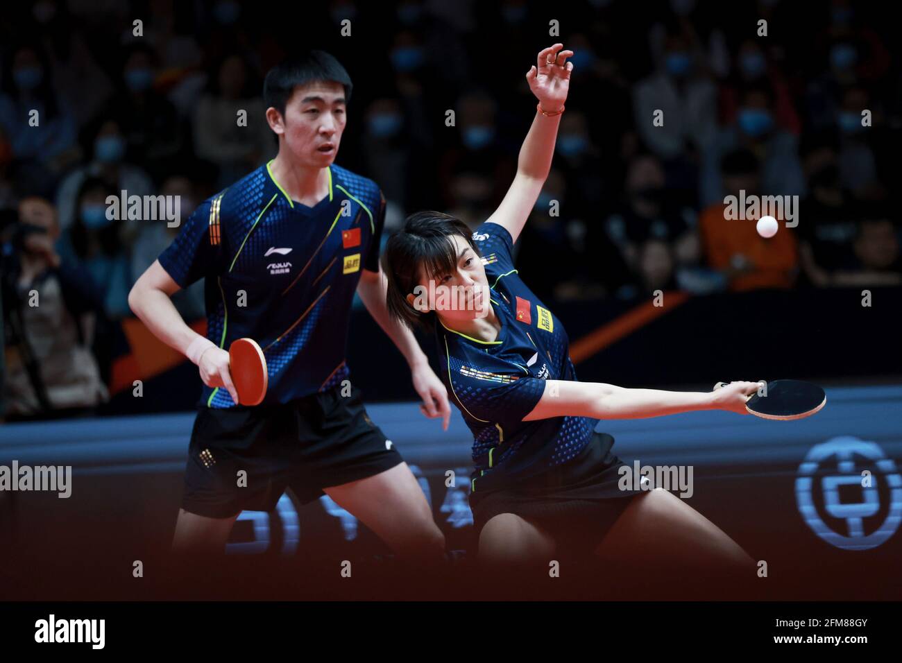 Xinxiang, China's Henan Province. 7th May, 2021. Ma Te/Liu Fei (R