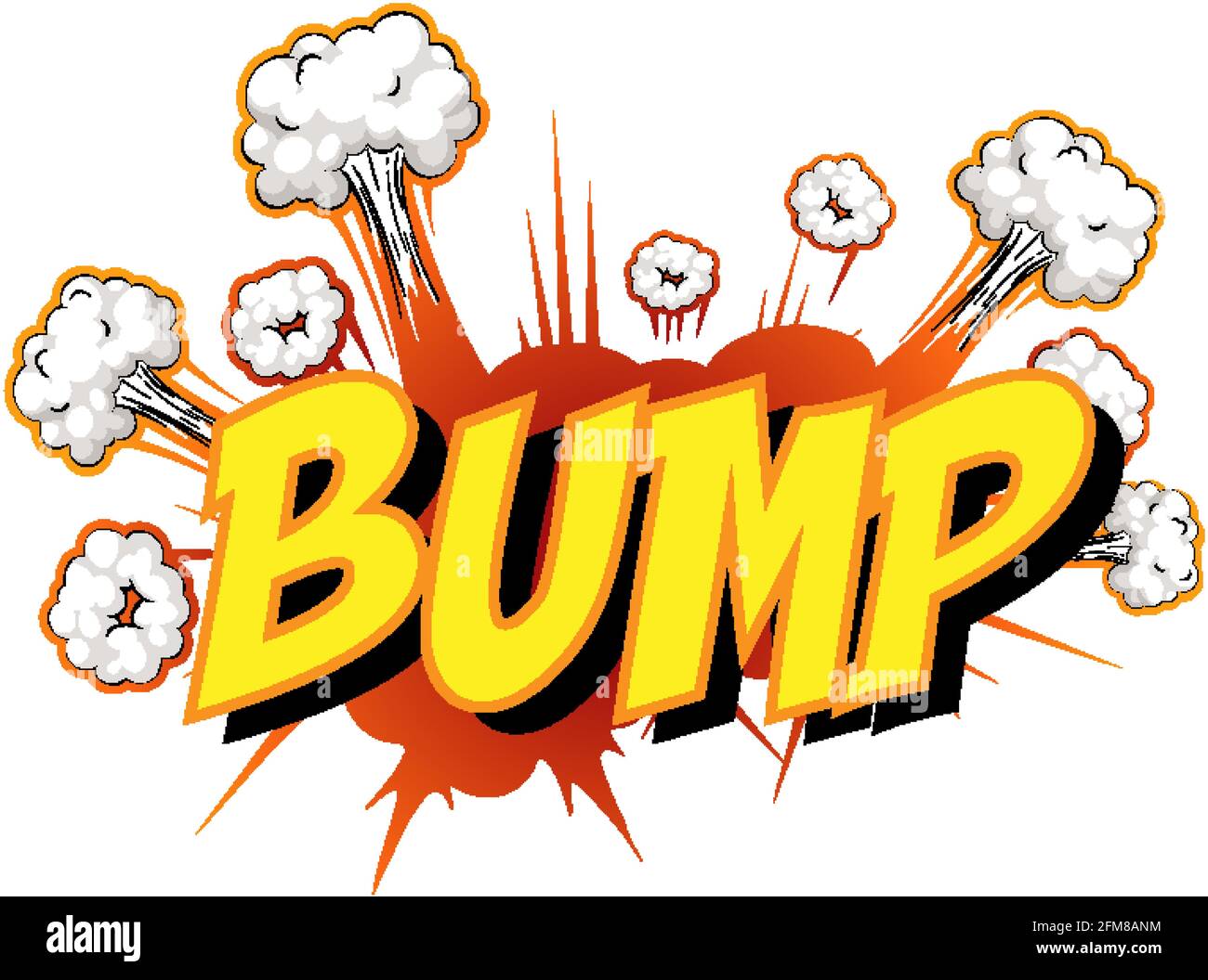 Comic speech bubble with bump text illustration Stock Vector Image