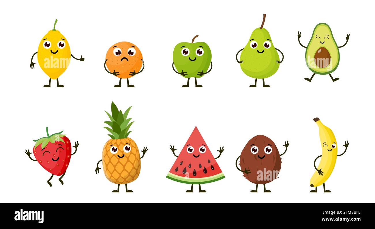 Cartoon funny fruits Stock Vector Image & Art - Alamy