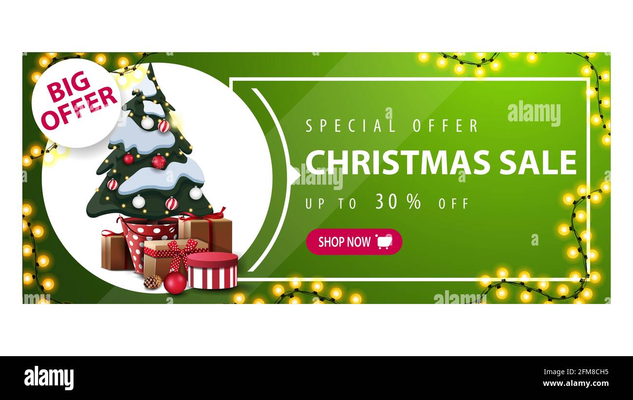 CHRISTMAS TREE Sale Banner 50% everything must go store wide