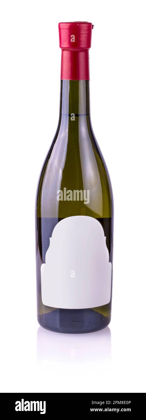 Wine bottle Isolated on white background Stock Photo - Alamy