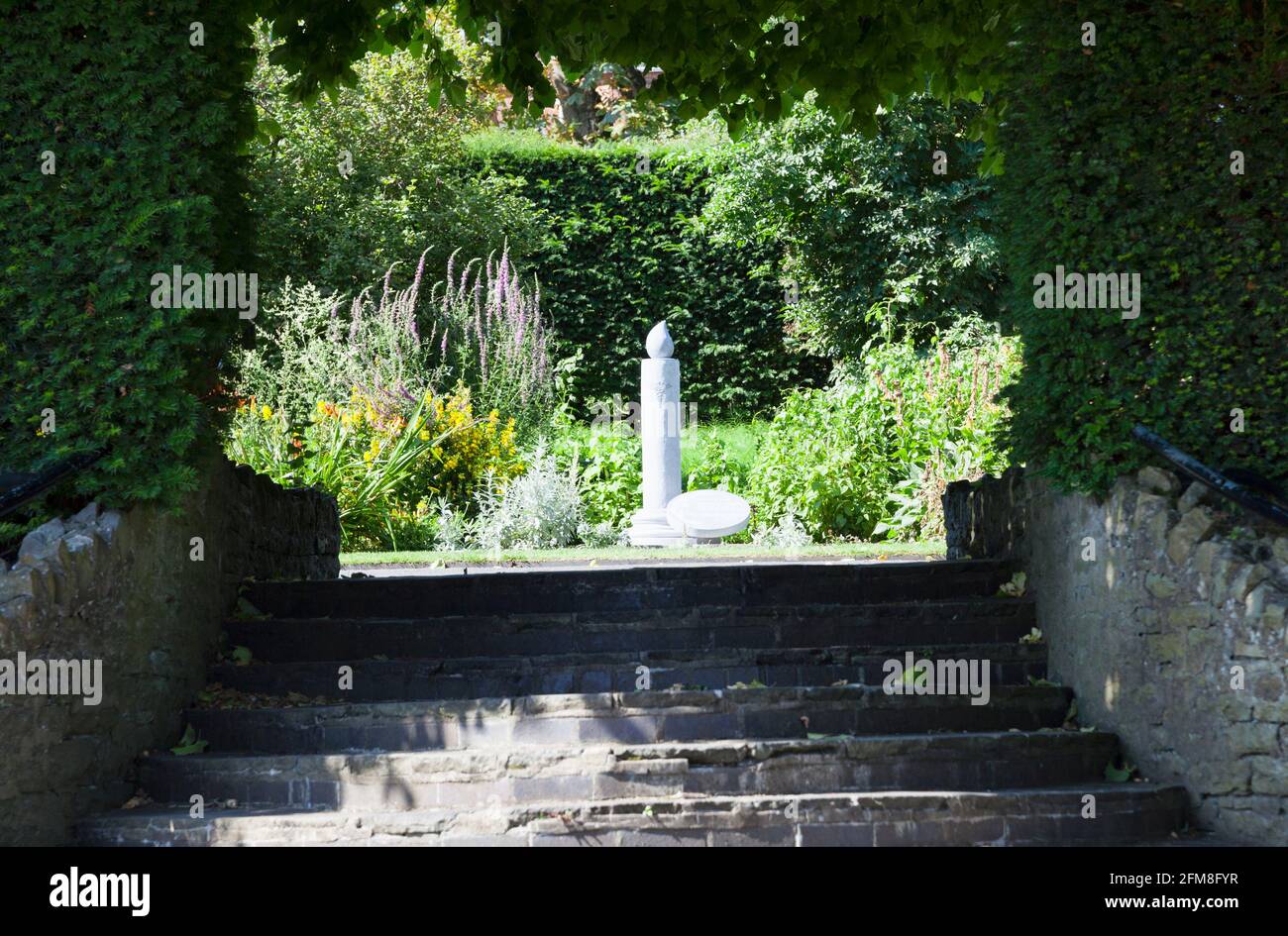 The Candle sculpture, Belfast Botanical Gardens, Northern Ireland Stock