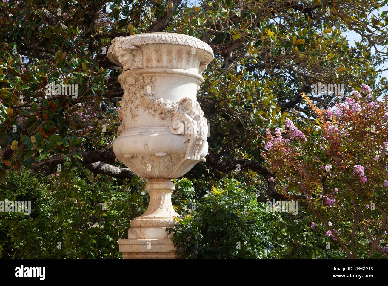 Decorations of the gardens of Aranjuez in Madrid Stock Photo