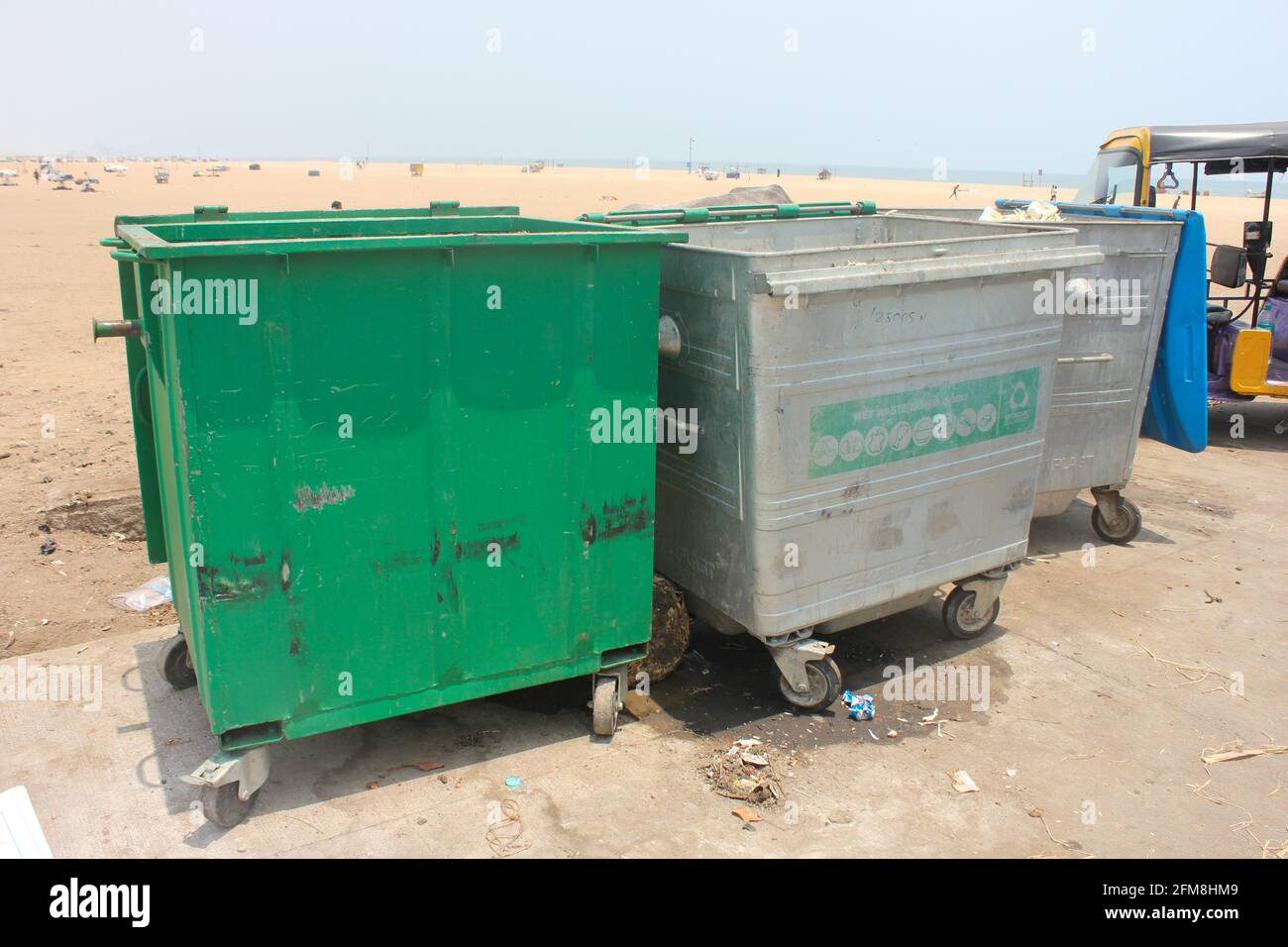 Garbage bins, resting in chennai street Stock Photo Alamy