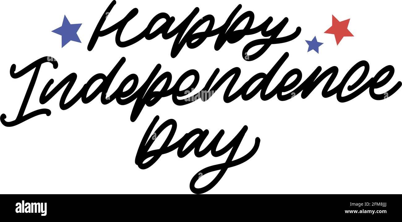 4th of july independence day lettering Stock Vector Image & Art - Alamy