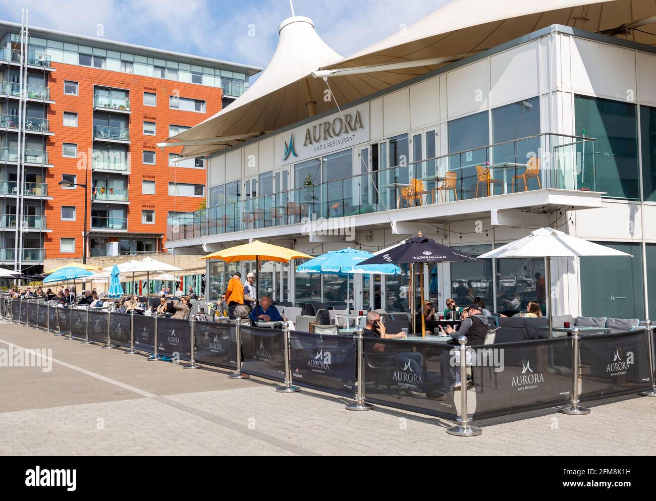 Aurora waterfront restaurant modern architecture, Wet Dock