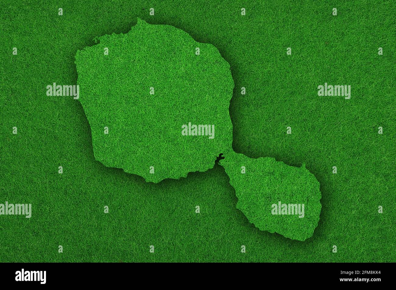 Map of Tahiti on green felt Stock Photo - Alamy